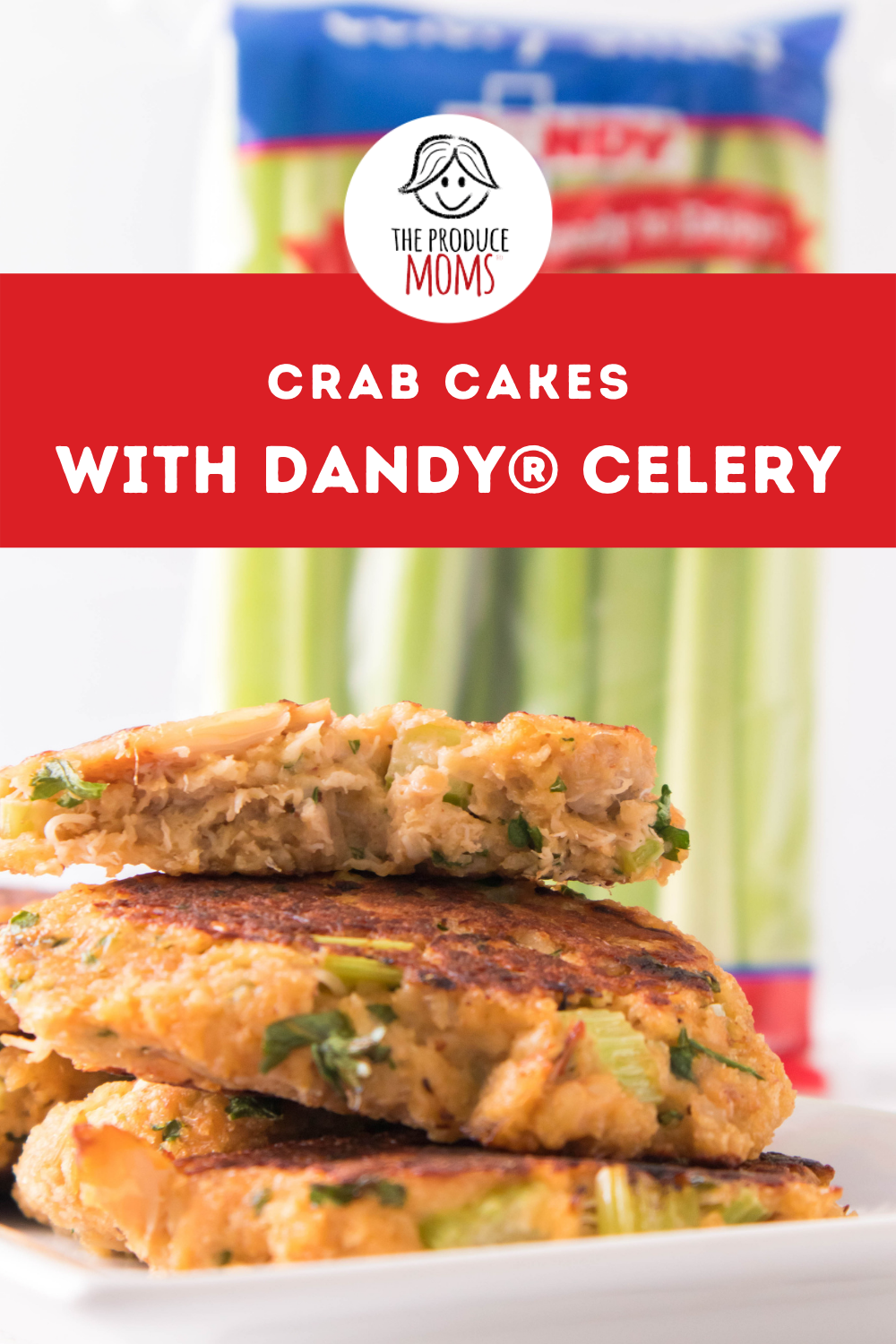 Pinterest Graphic showcasing crab cakes
