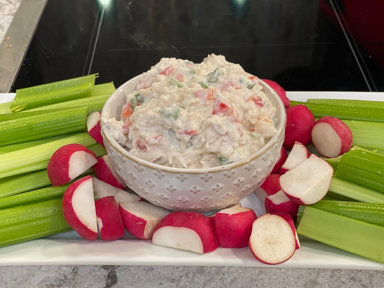 Cold Bell Pepper Crab Dip 