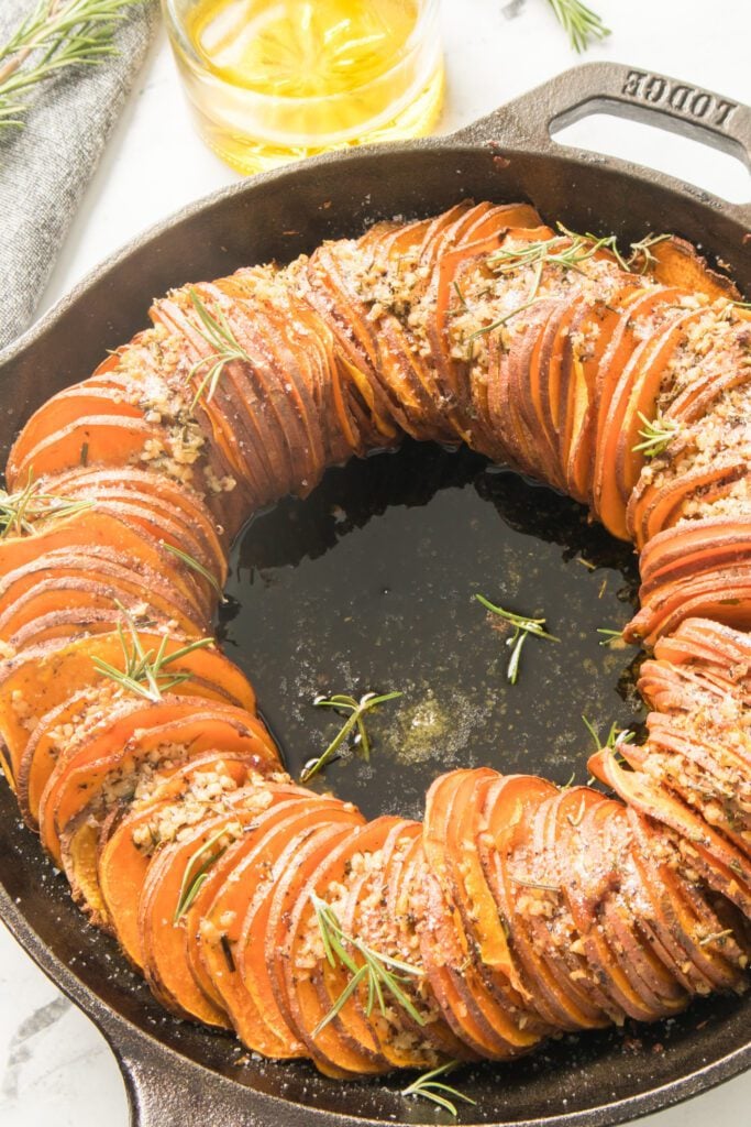 Sweet potato bake in skillet