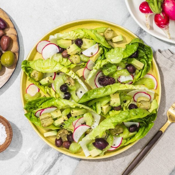 Celery and Avocado Salad on plate