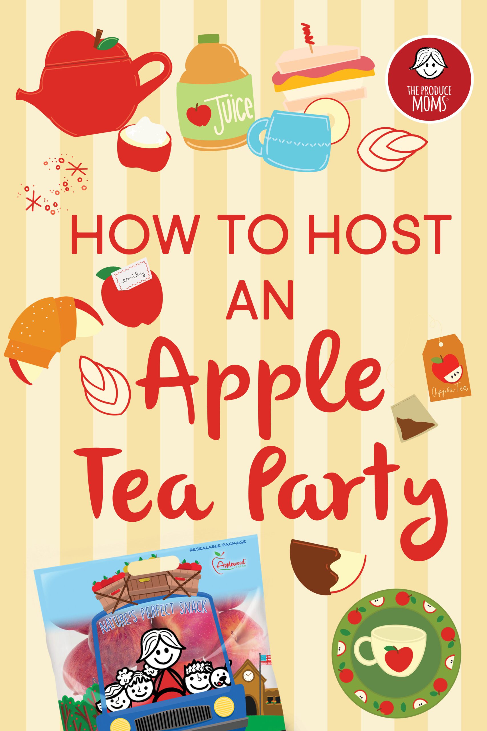 Pinterest Graphic: How to Host an Apple Tea Party