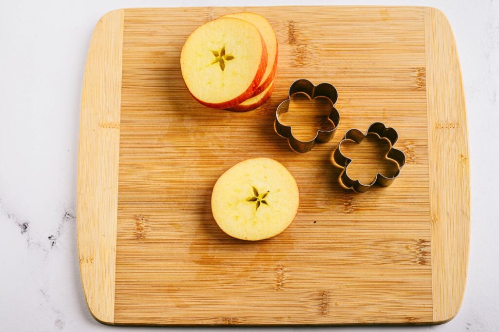 apples and cookie cutters