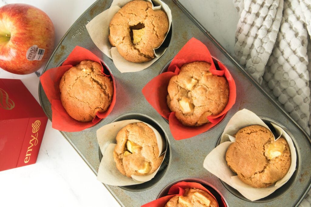 apple blondies in a pan