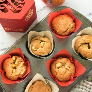 apple blondies in cupcake papers