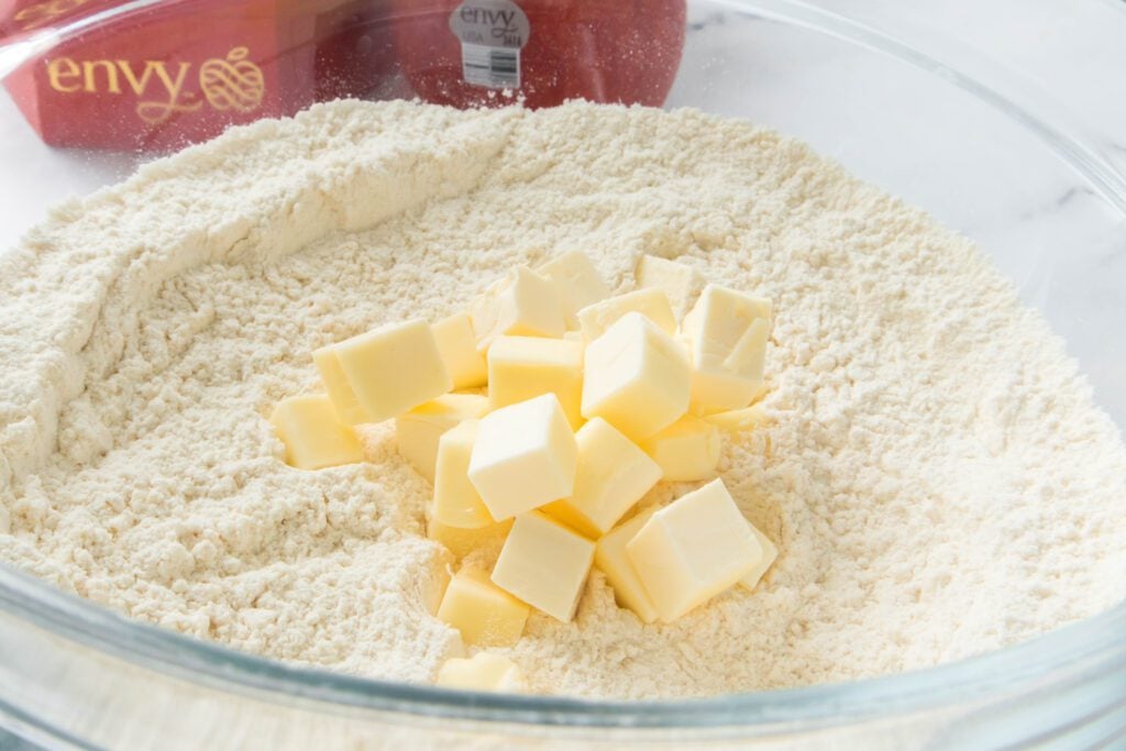 dry ingredients with butter