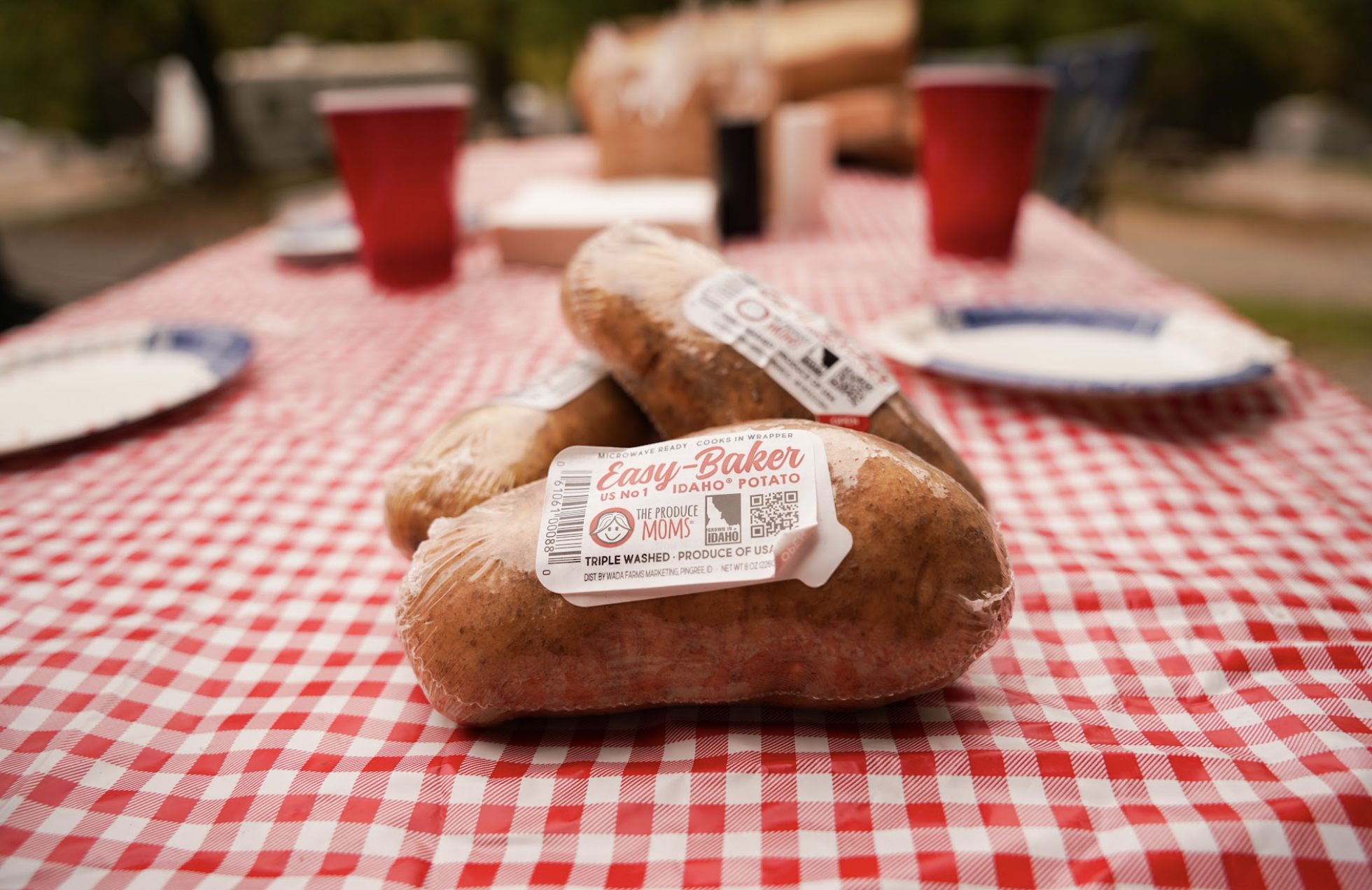 The Produce Moms X Wada Farms Easy-Bakers on picnic table