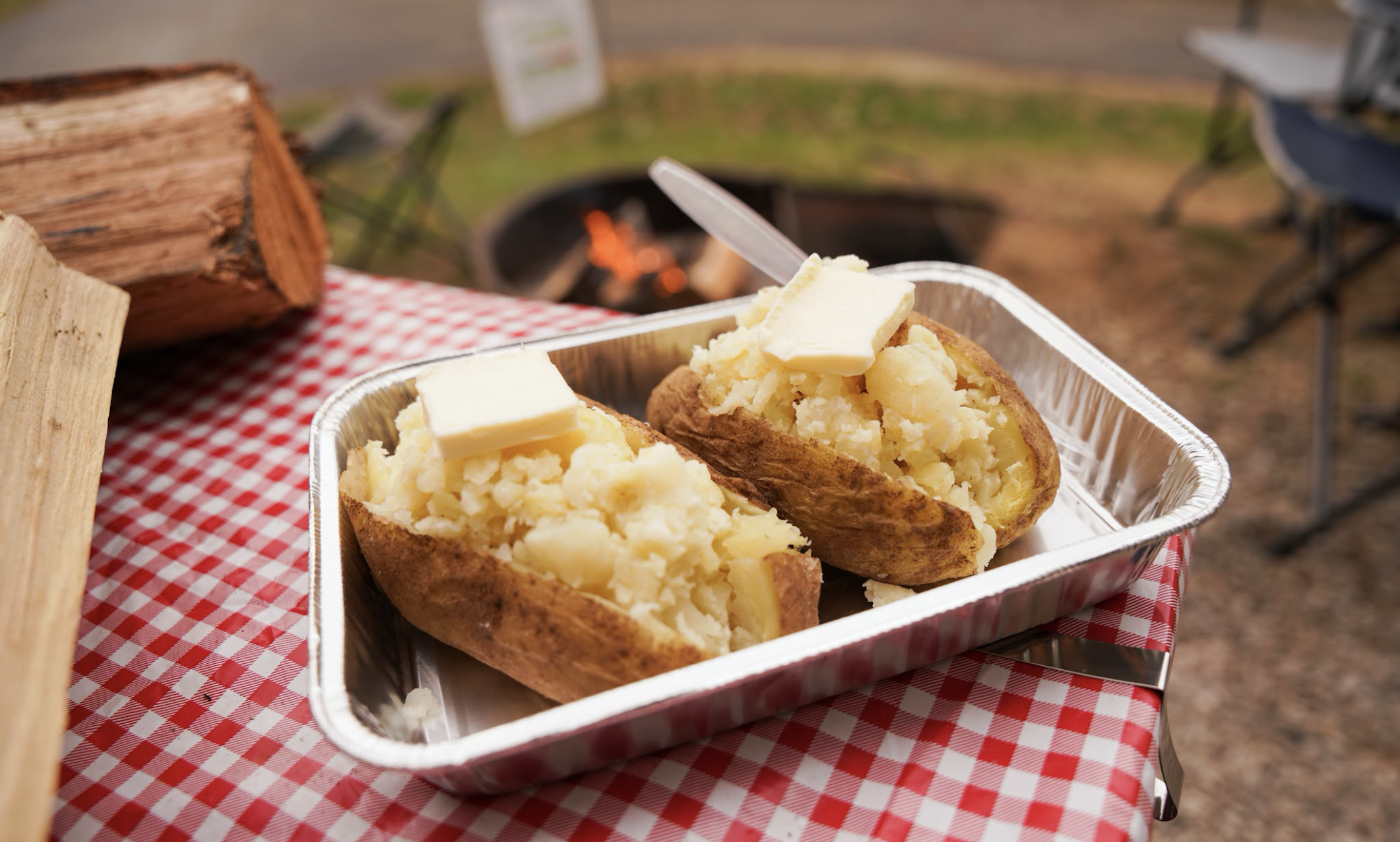 Easy-Baker potatoes for easy camping dinner