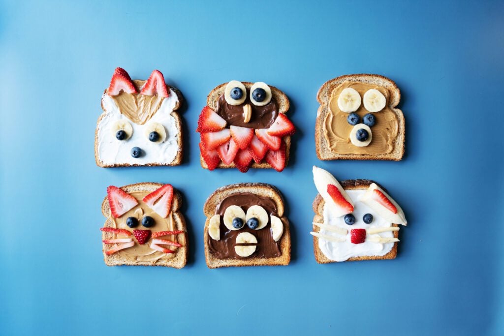 animal face toast all together