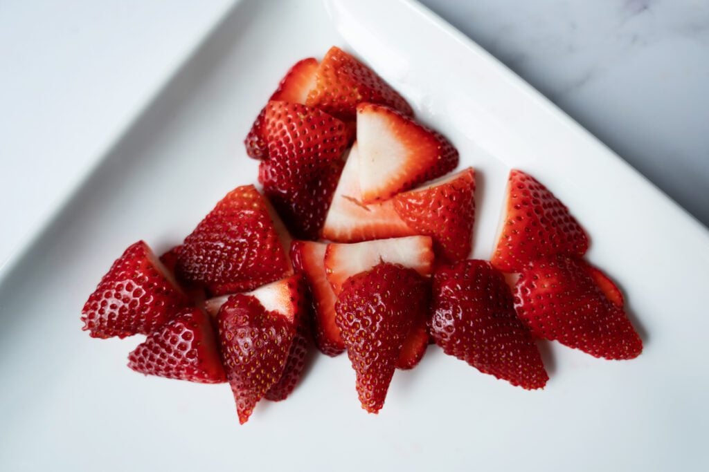 strawberries on a plate