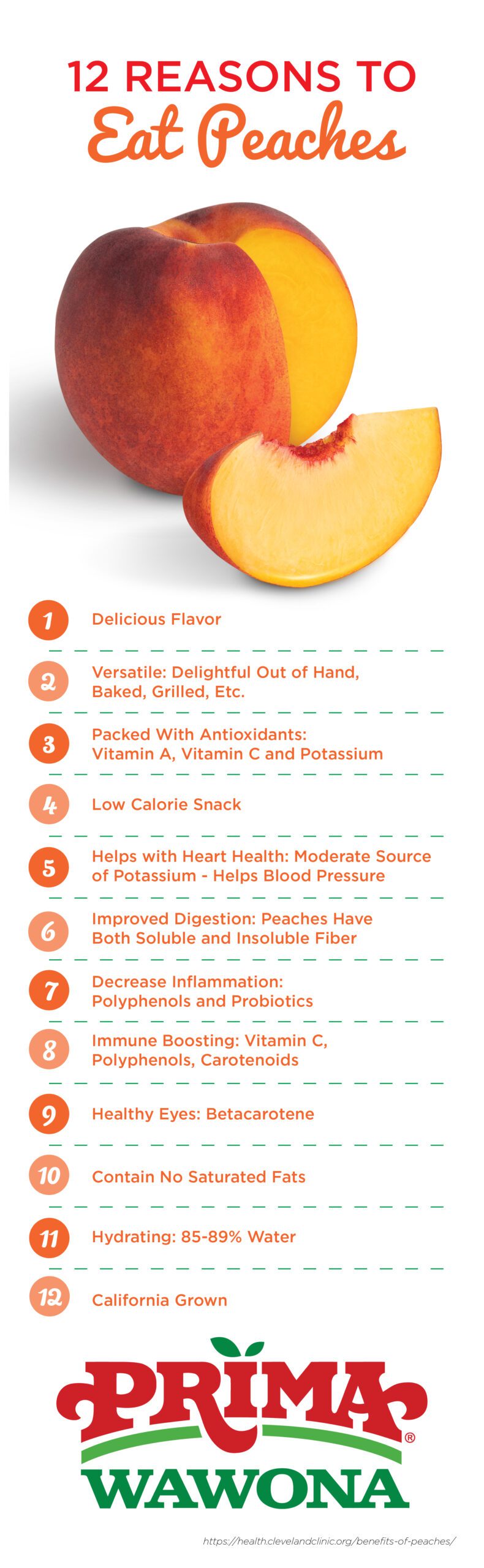 12 Reasons to Eat Peaches Infographic