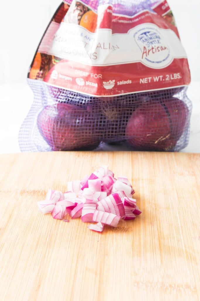 medium chopped onions with Tanimura & Antle Sweet Red Onions