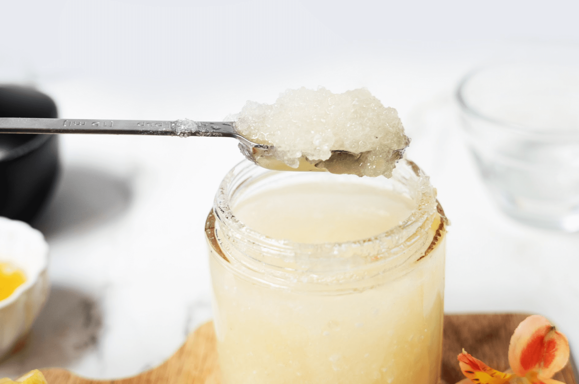 Finished DIY Lemon Foot Scrub