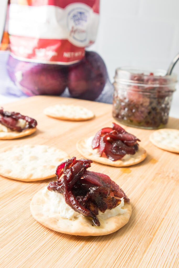Red Onion Marmalade on crackers