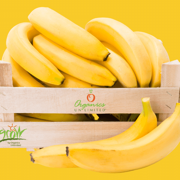 Bananas in wood box