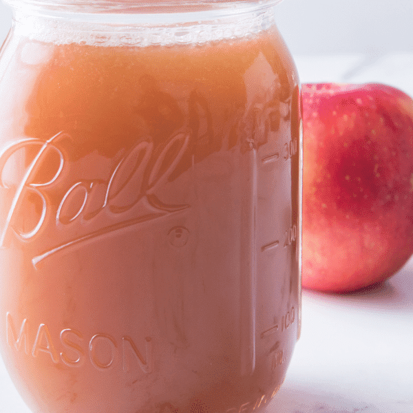 Apple Juice in Mason Jar with SweeTango apples