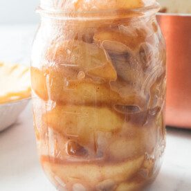 apple pie filling in mason jar
