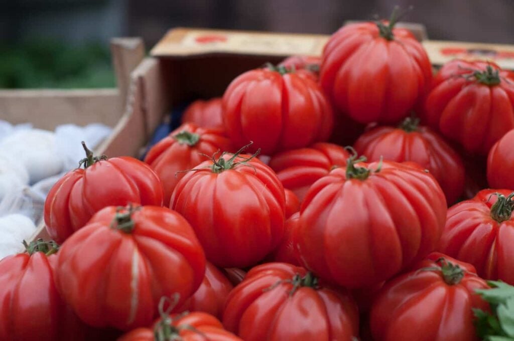 Heirloom tomatoes are delicious fruits for September