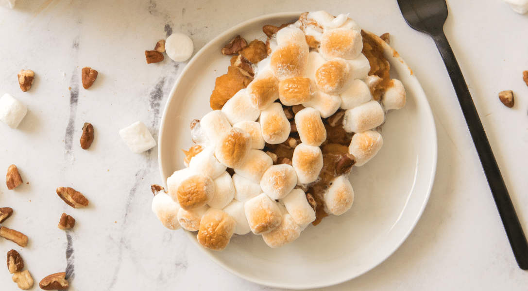 Plate of Sweet Potato Casserole