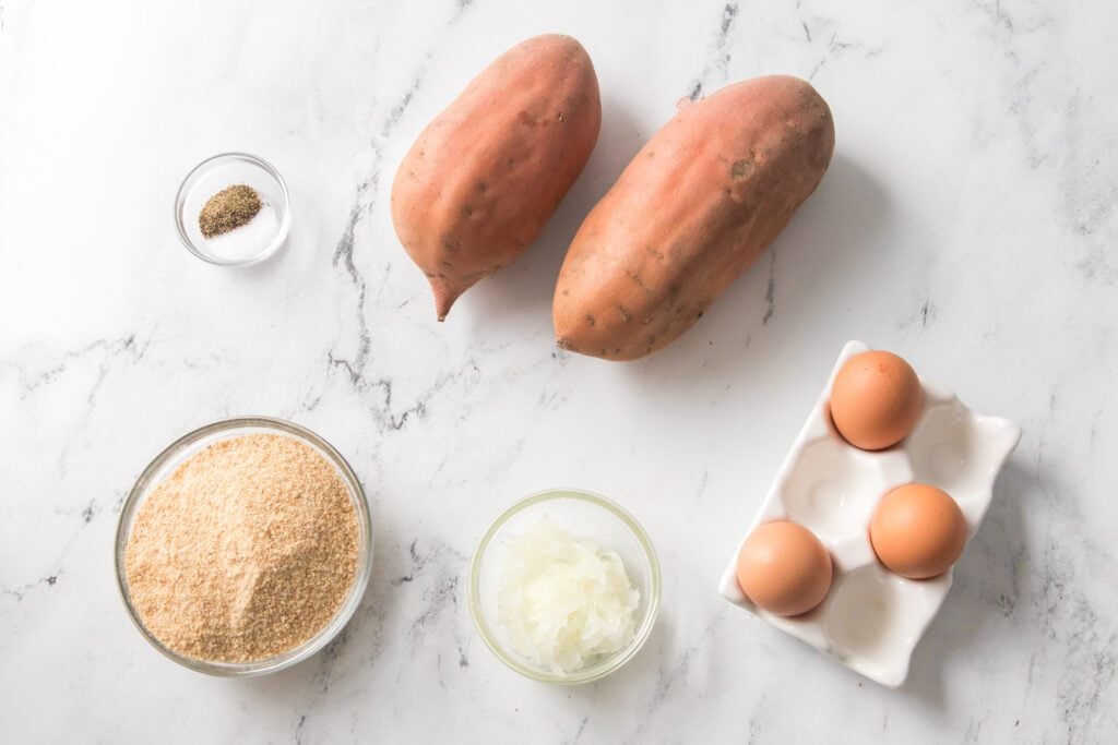 ingredients for sweet potato latke