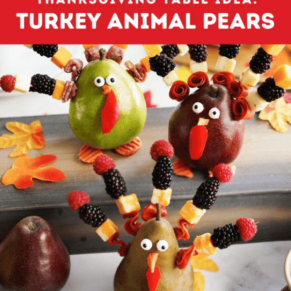 Pinterest-Pin: Pear Turkey Animals
