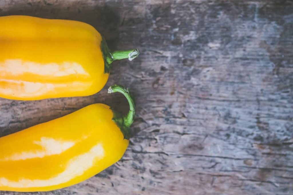 yellow bell peppers are deliciou sin august