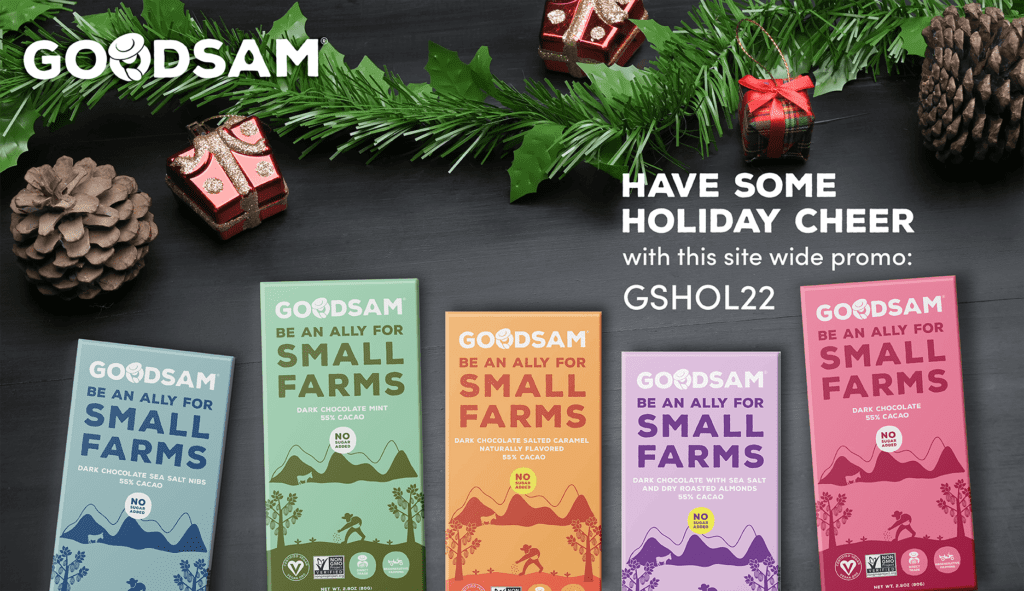 GoodSAM Foods on Holiday background