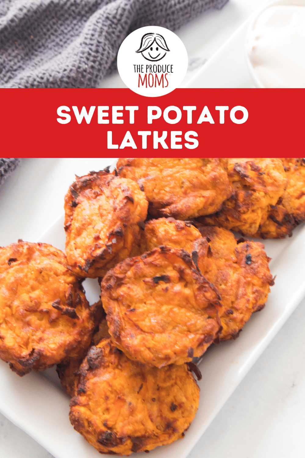 Pinterest Pin: Sweet Potato Latkes