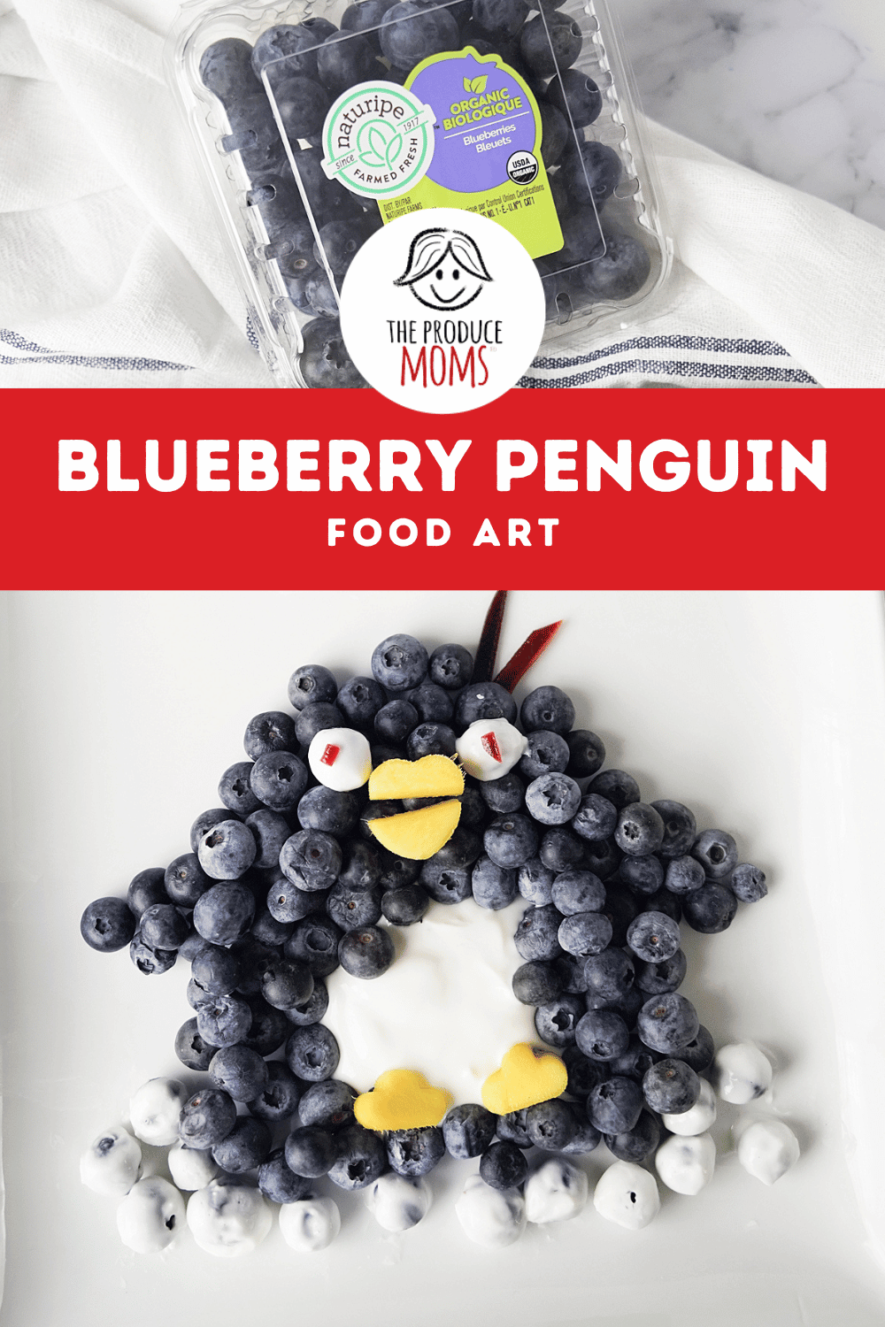 Pinterest Pin: Penguin Food Art