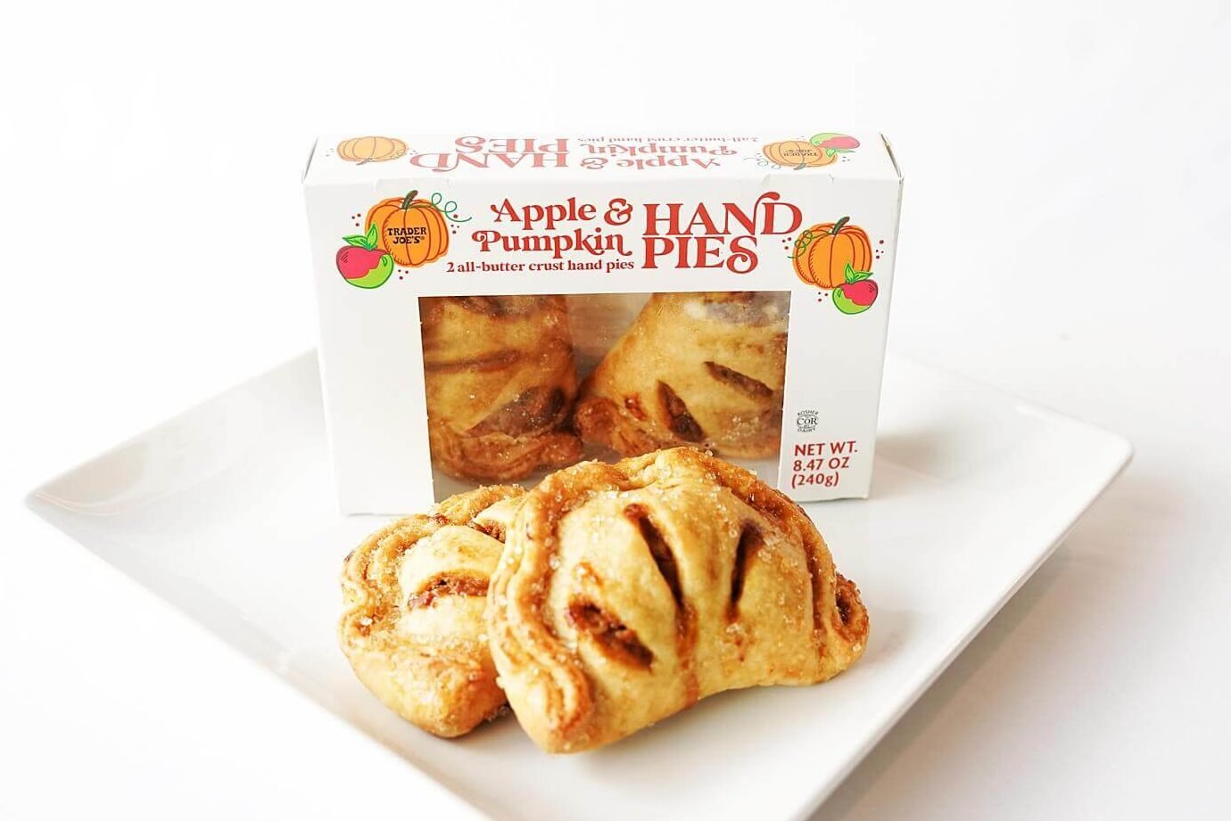 Trader Joe's Hand Pies in box and on plate