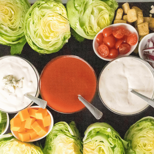 overview of wedge salad board