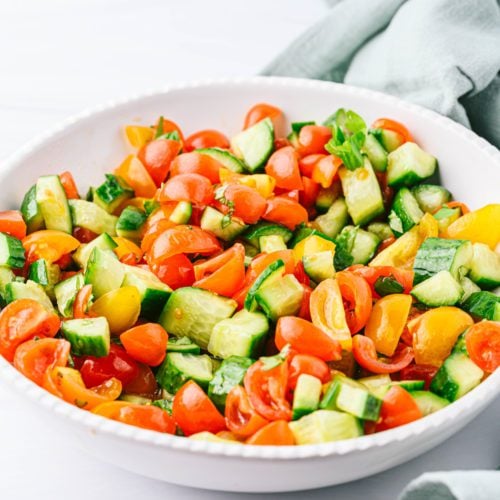 Cucumber Tomato Salad with Basil