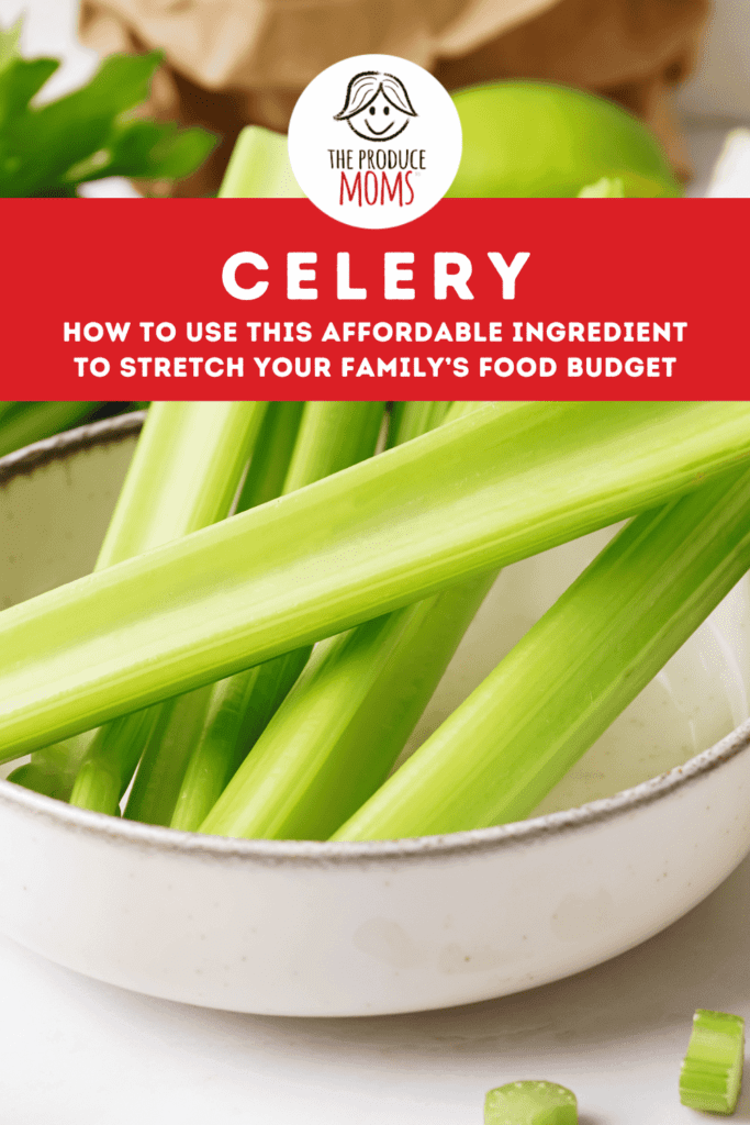 Pinterest Pin: Celery Stretching Grocery Budget