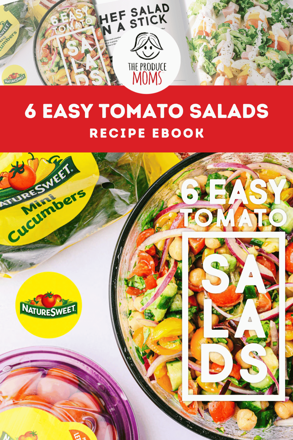 Pinterest Pin 6 Easy Tomato Salad Recipes