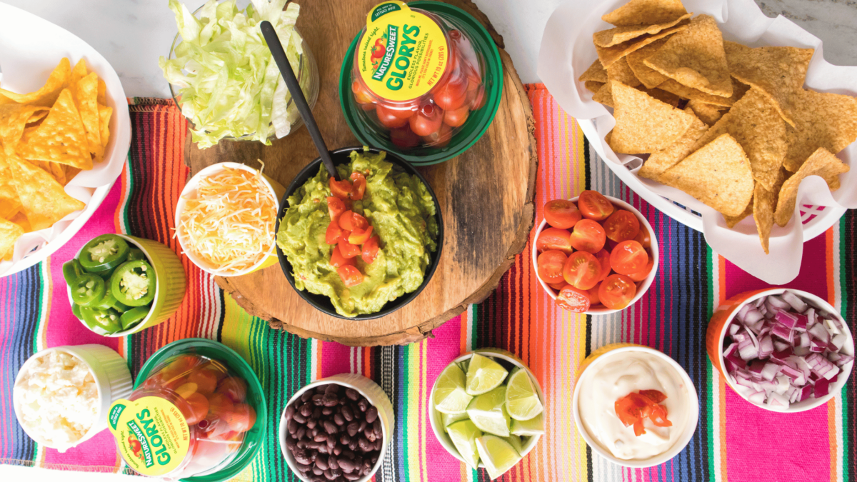 nacho bar on kitchen island