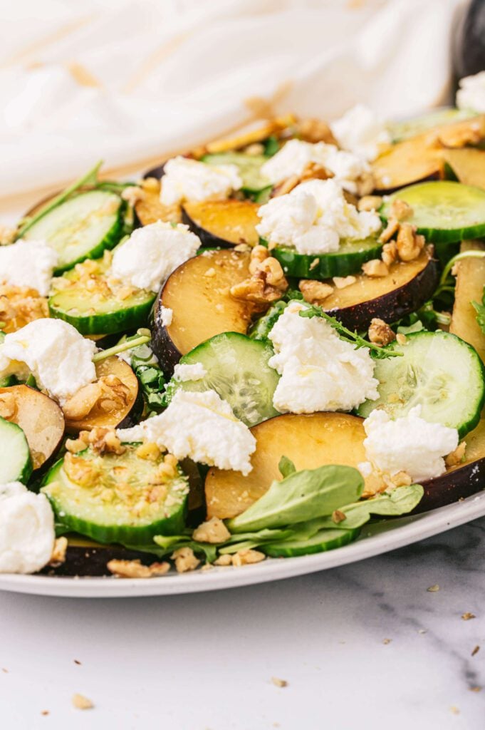 Close up of the Plum Ricotta Salad