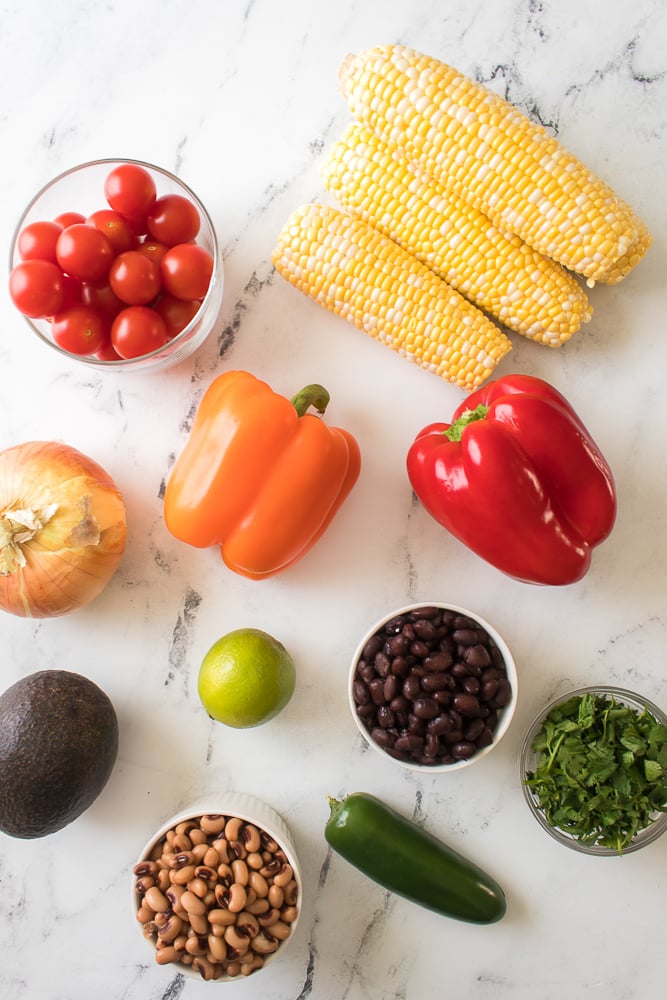 Ingredients for Grilled Cowboy Caviar Recipe