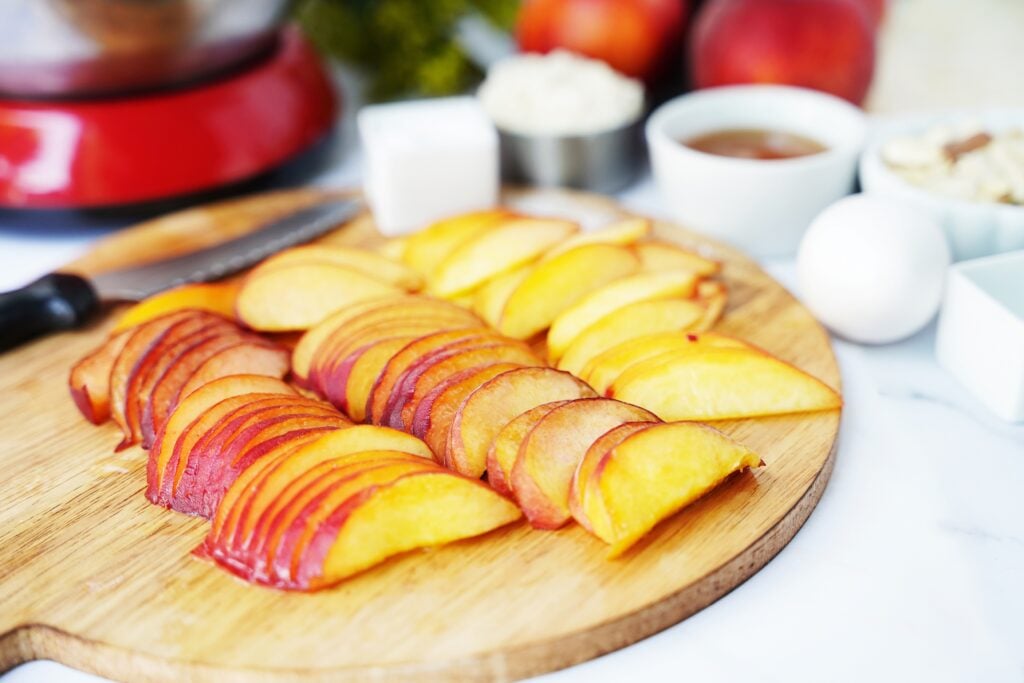 Prima stone fruit on cutting board