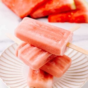 stack of watermelon yogurt pops