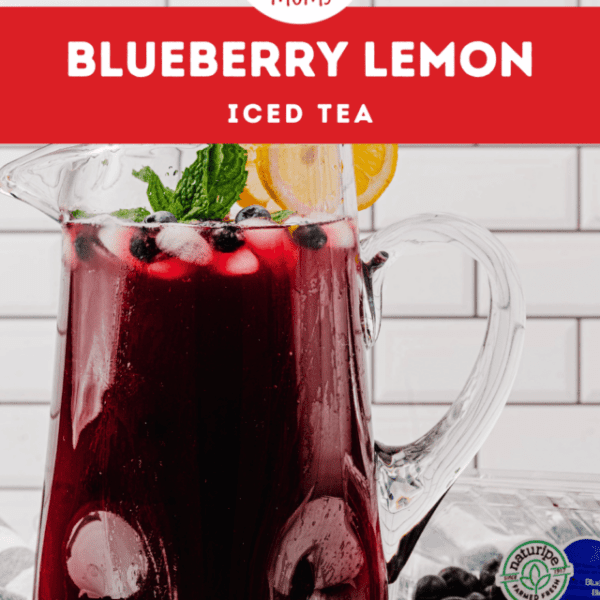 Pinterest Pin Blueberry Lemon Iced Tea