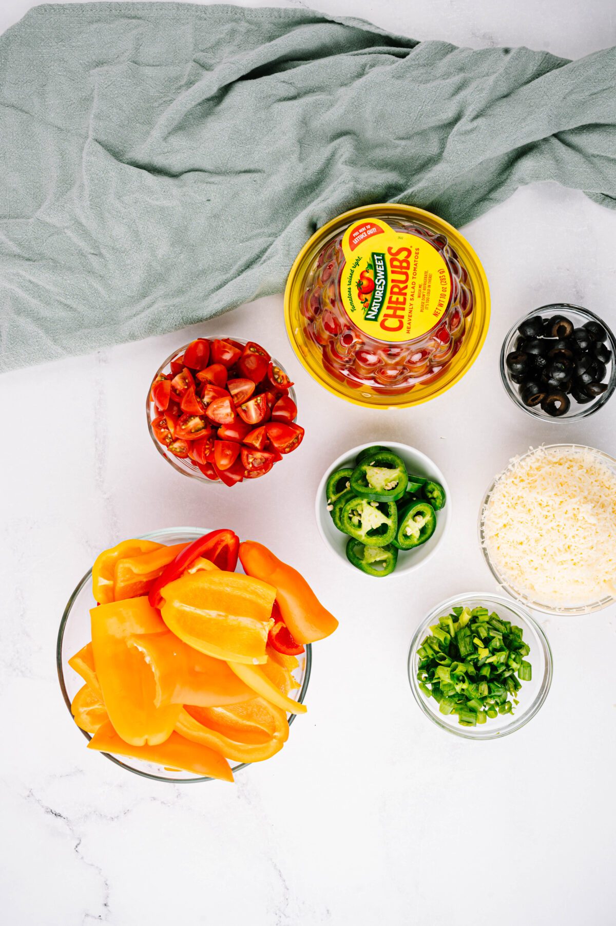 Ingredients for Mini Bell Pepper Nachos