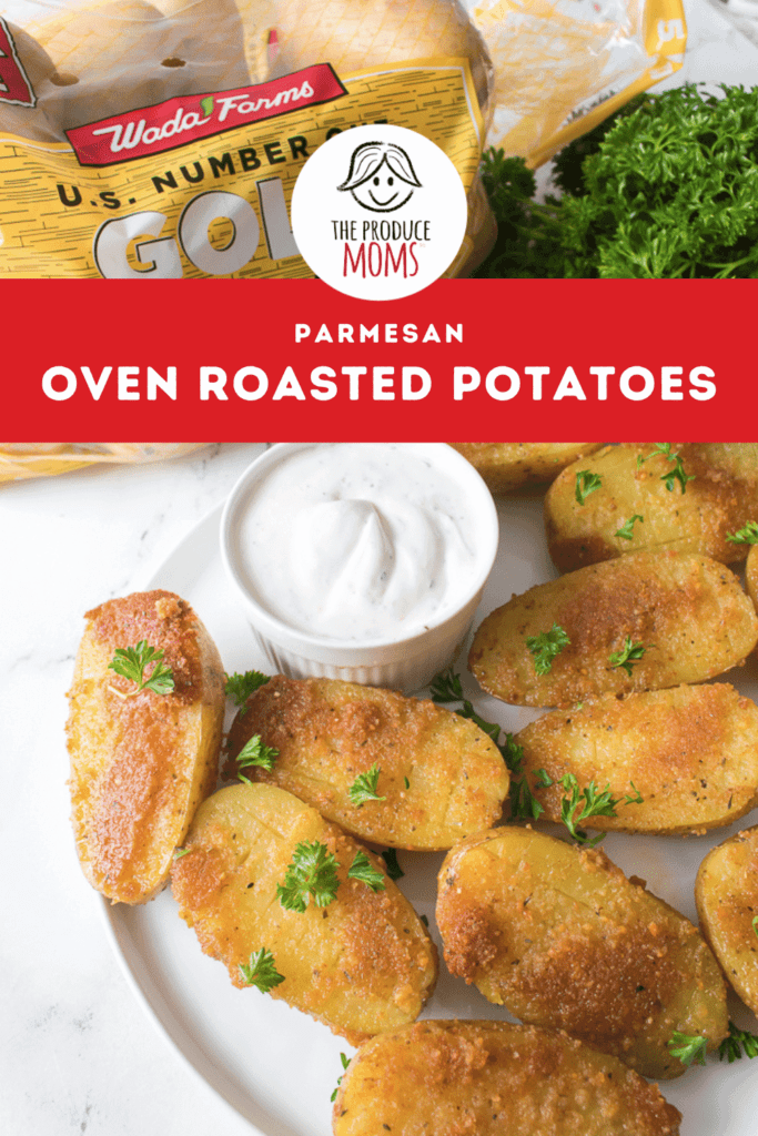 Pinterest Pin Parmesan Oven Roasted Potatoes