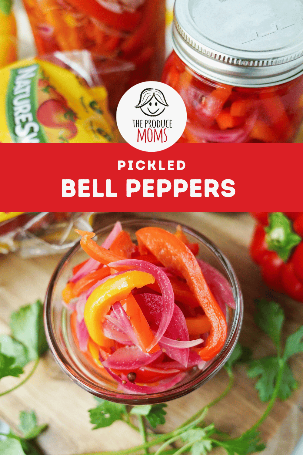 Pinterest Pin Pickled Bell Peppers