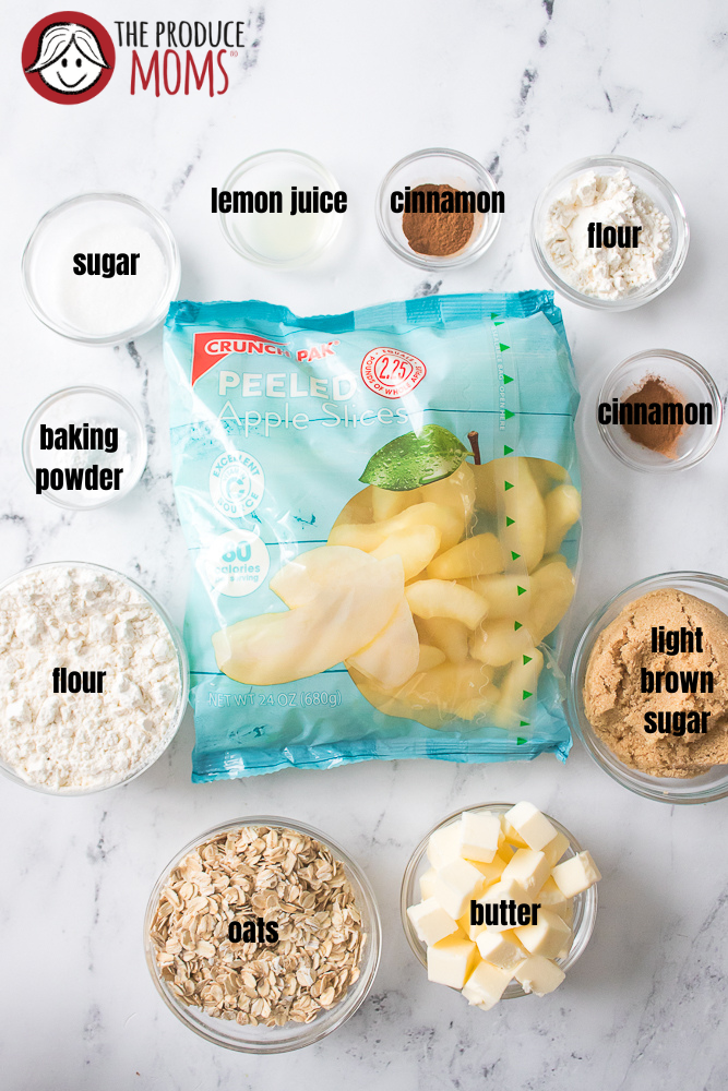 ingredients for apple crisp bar