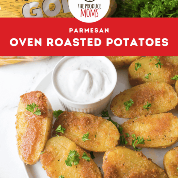 Pinterest Pin Parmesan Oven Roasted Potatoes