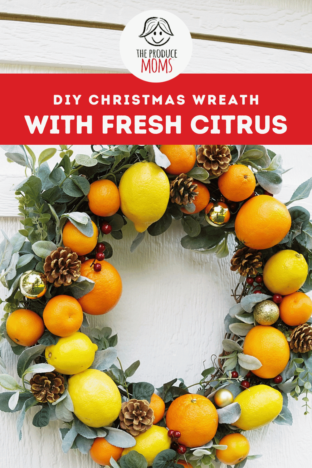 Pinterest Pin Citrus Wreath