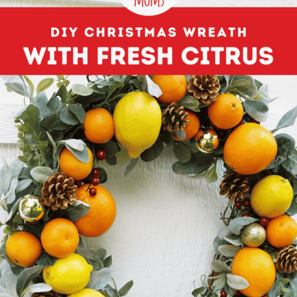 Pinterest Pin Citrus Wreath