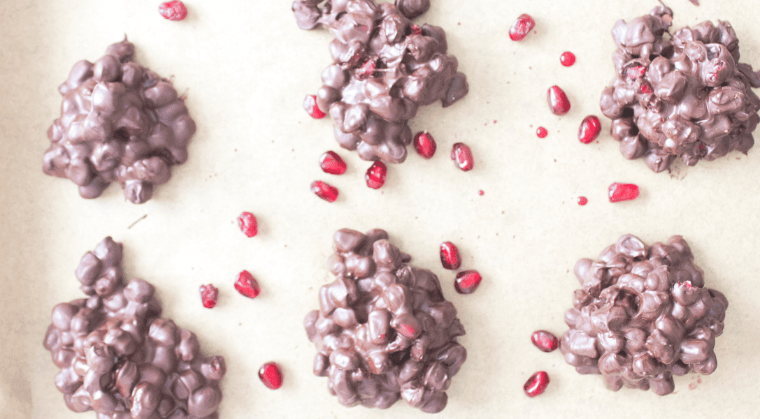 Blog Header Chocolate Pomegranate Cluster