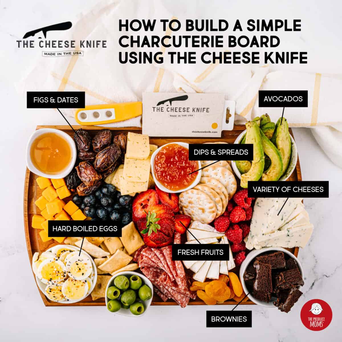 Charcuterie Board The Cheese Knife Infographic with labels