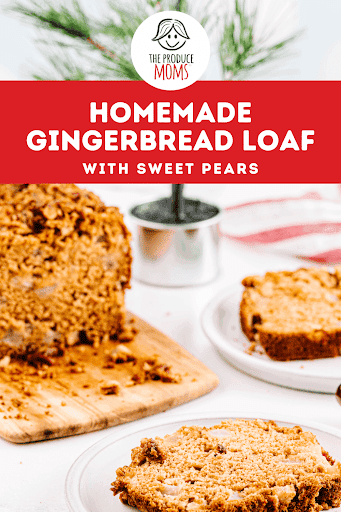 Pinterest Pin Gingerbread Pear loaf