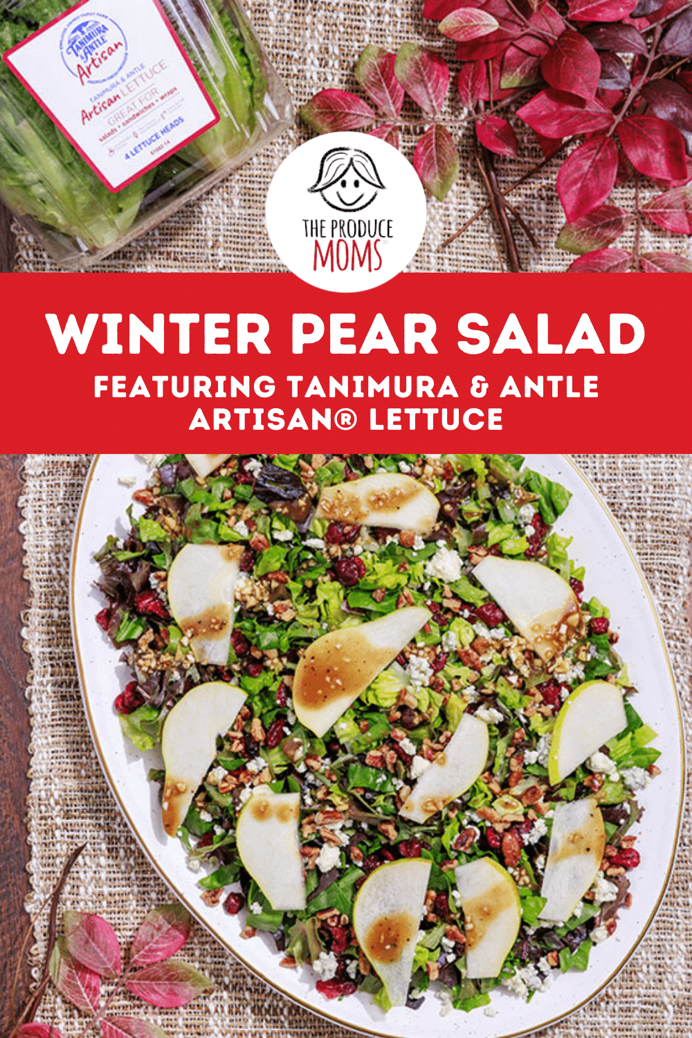 Pinterest Pin Winter Pear Salad